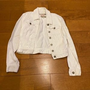 Kids white denim jacket